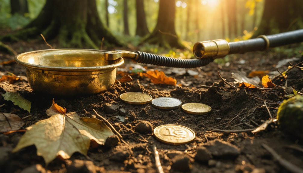 treasure hunting for valuable coins