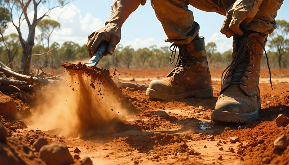 treasure hunting in australian outback