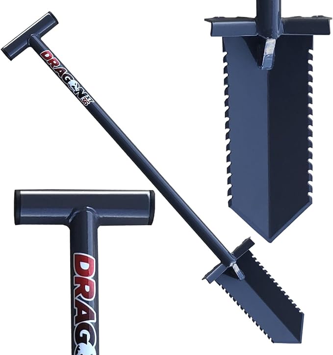 36 inch T-handle metal detecting shovel for treasure hunting