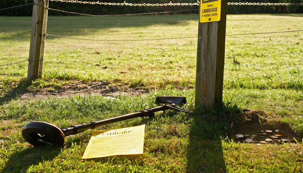 avoid unauthorized metal detecting penalties