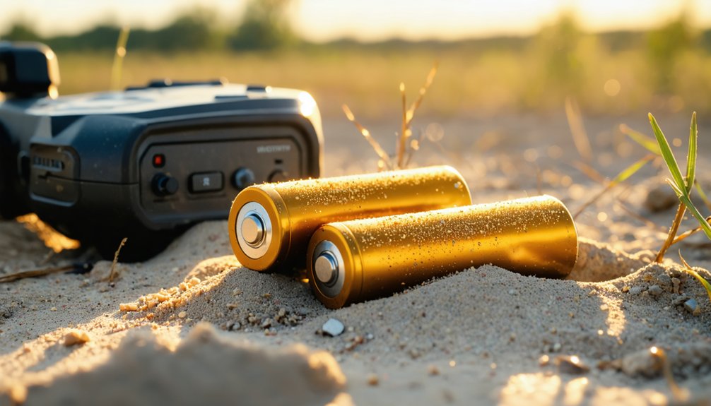 batteries powering metal detection devices