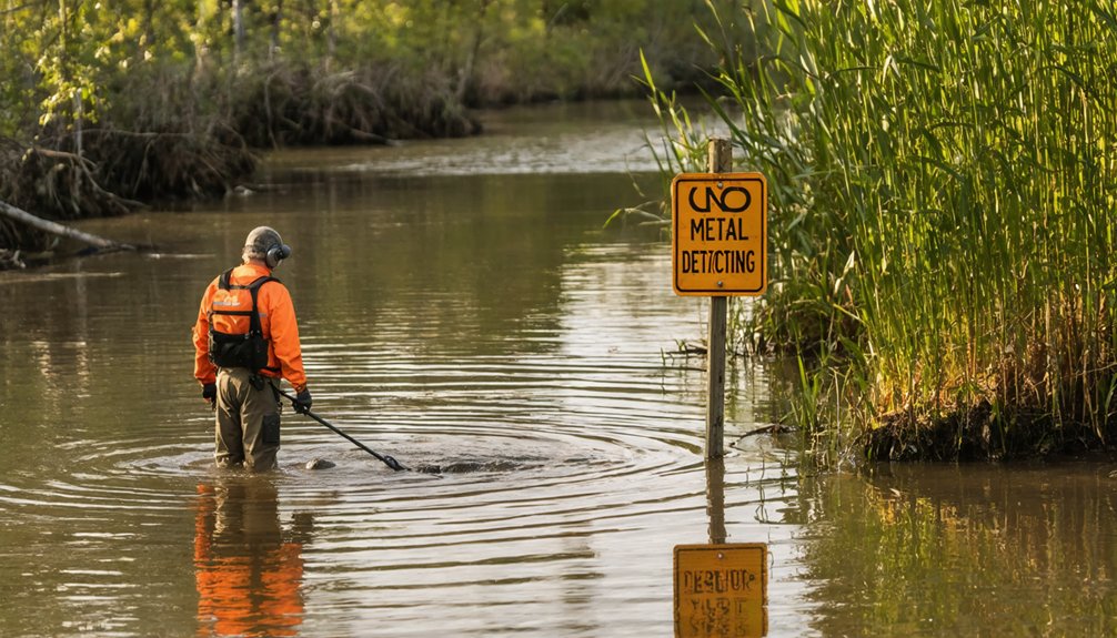 beach detecting legally banned