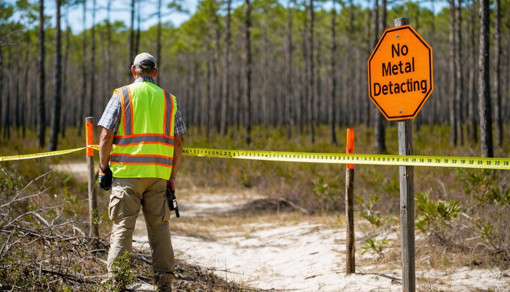 boundary restrictions for legal detecting