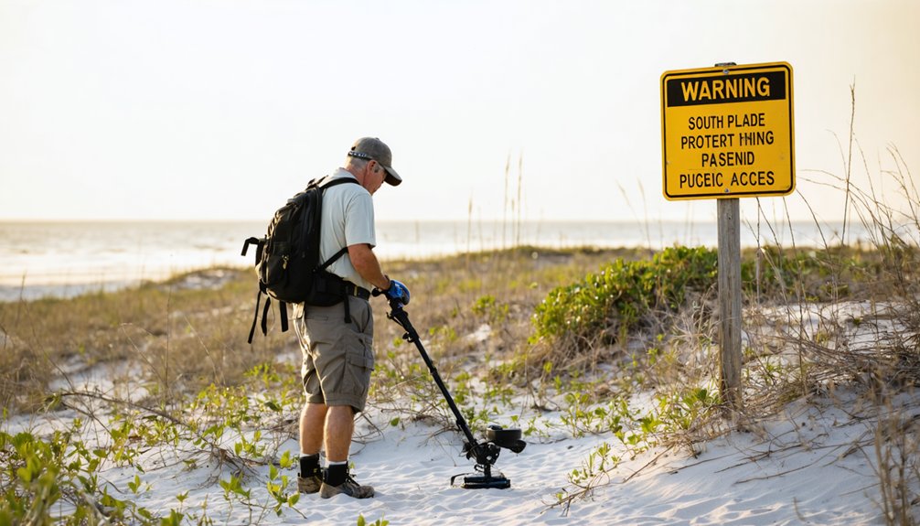 coastal zoning regulates metal detecting