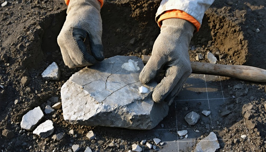 controlled flaking and knapping techniques