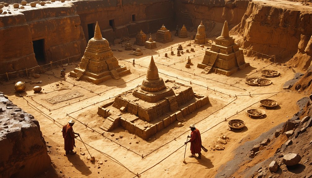 excavating ancient buddhist relics