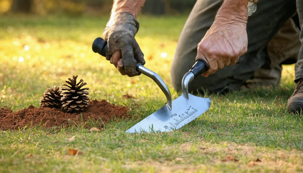 excavation depth landscape disruption permitted tools