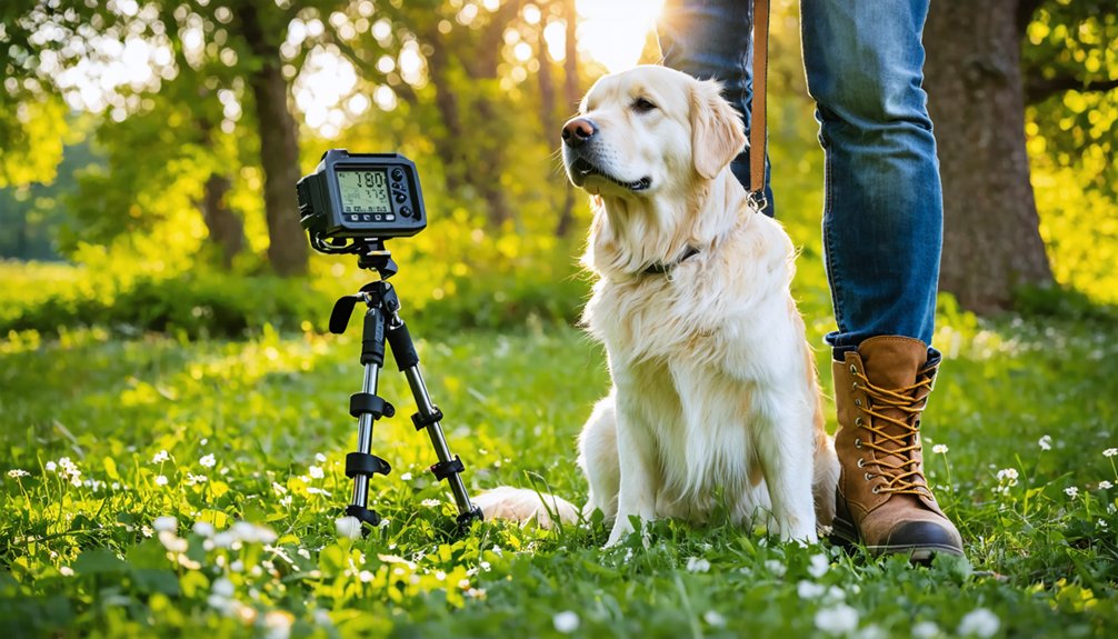 leashed metal detecting in public spaces