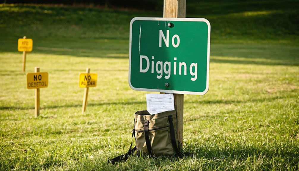 metal detecting law violations