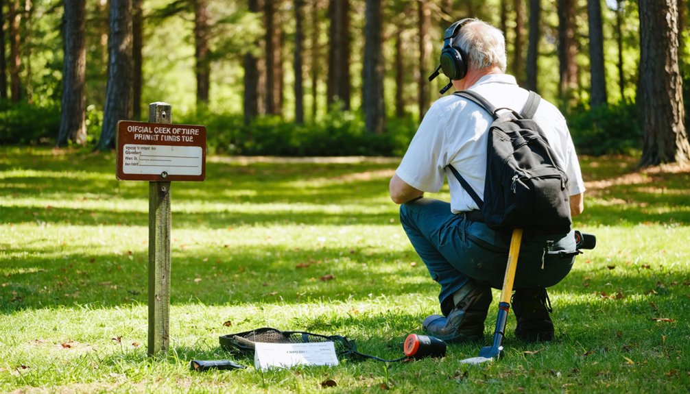 metal detecting permit process
