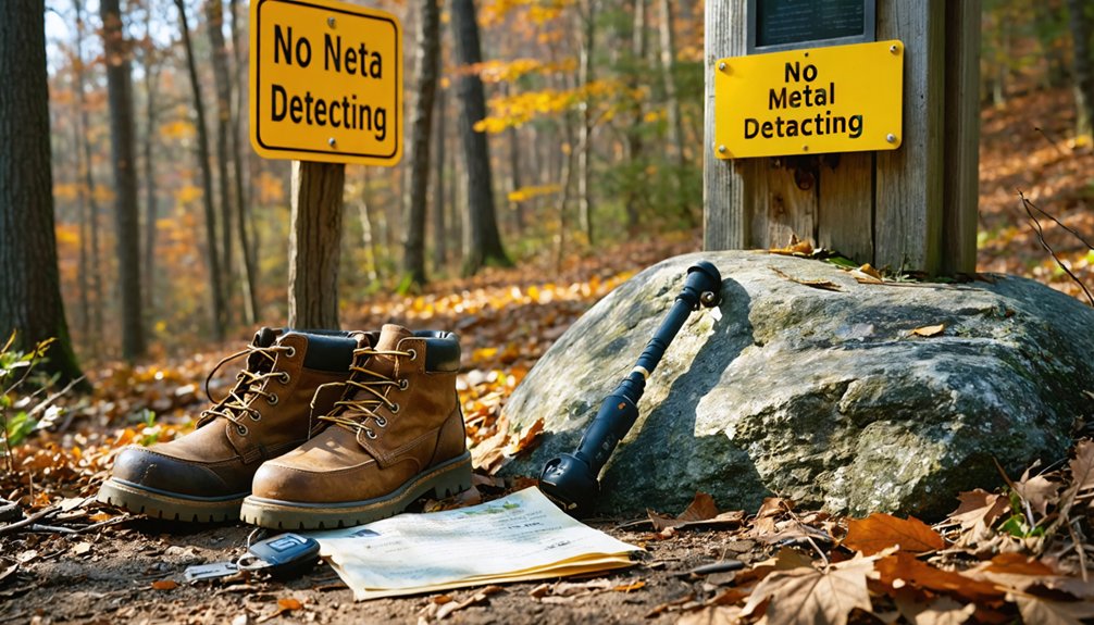 metal detecting prohibited here