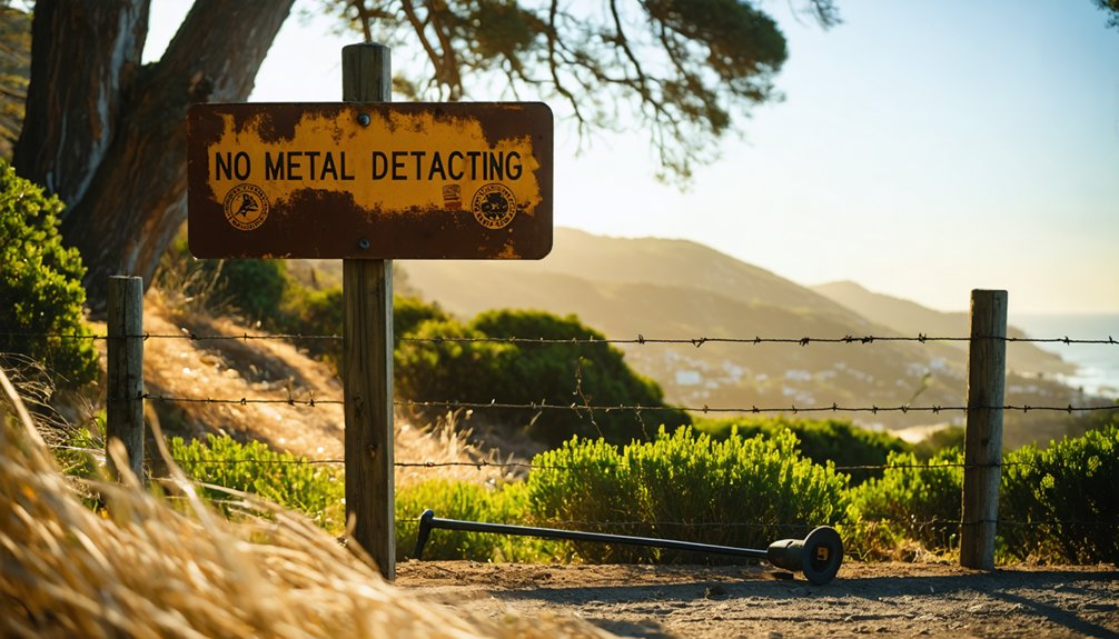 metal detecting prohibition enforced