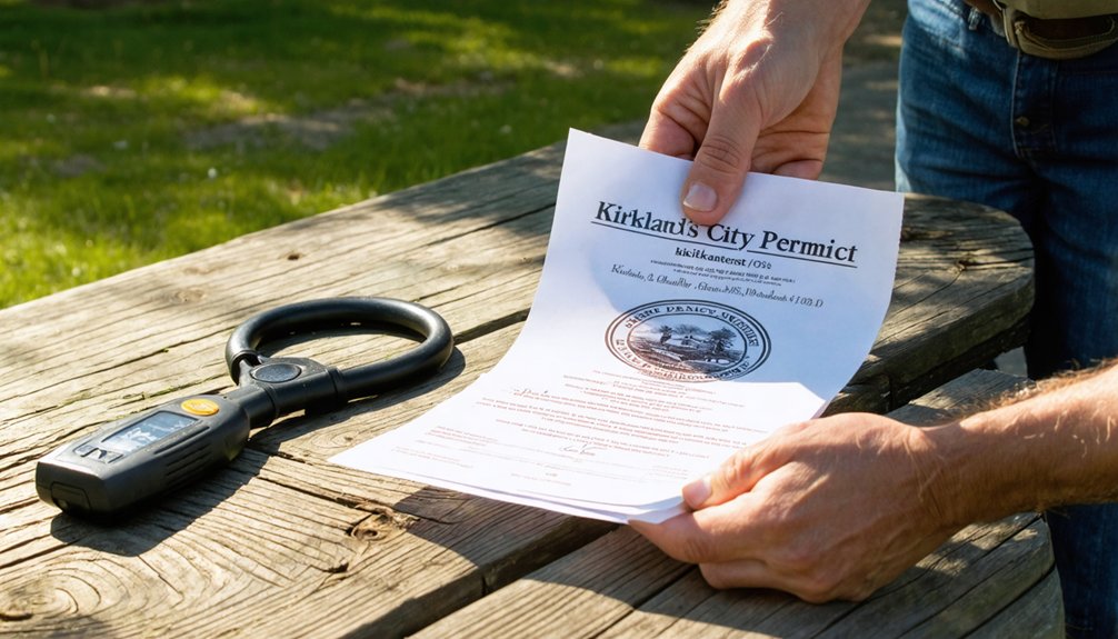 metal detecting registration required