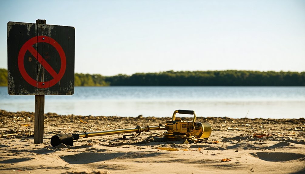 metal detecting regulations restricted
