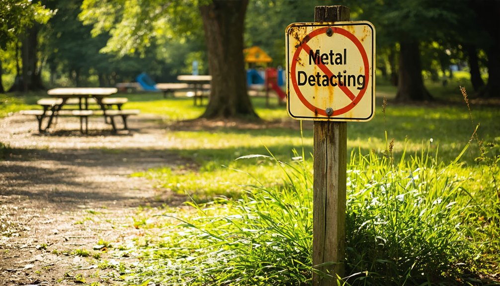 metal detecting restrictions apply
