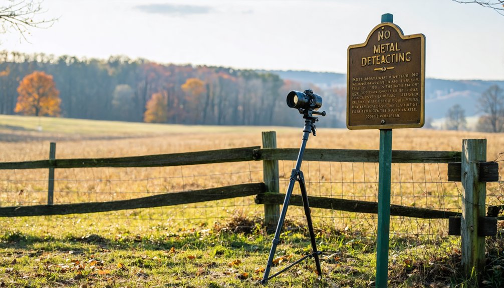 metal detecting restrictions enforced