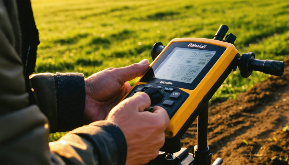 metal detector field settings