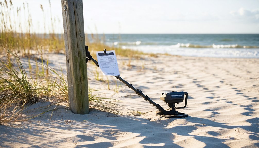 midway beach metal detecting rules