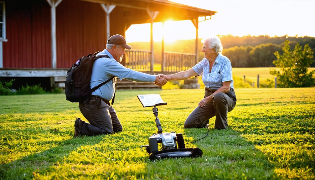 obtain written landowner consent before detecting