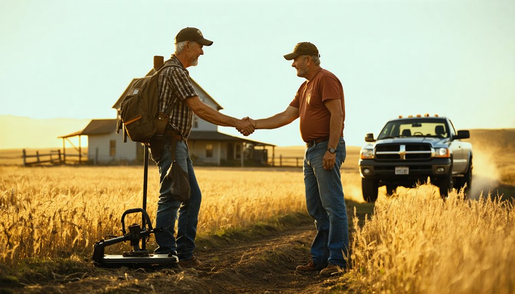 obtain written landowner permission for metal detecting