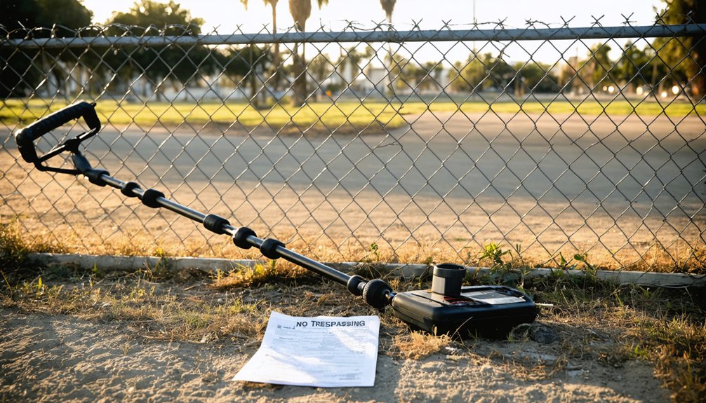 obtain written permission for private property