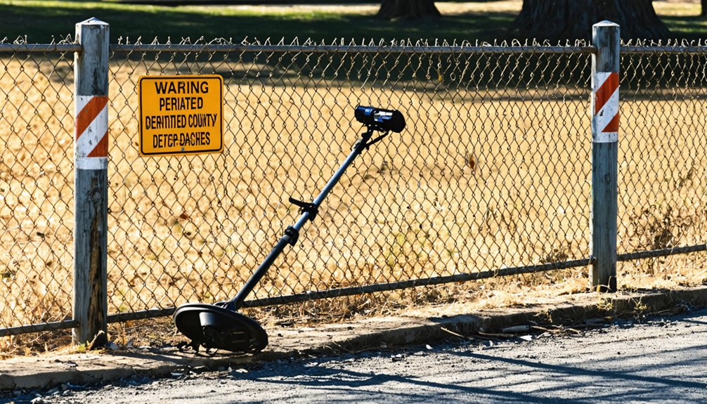 off limits metal detecting zones