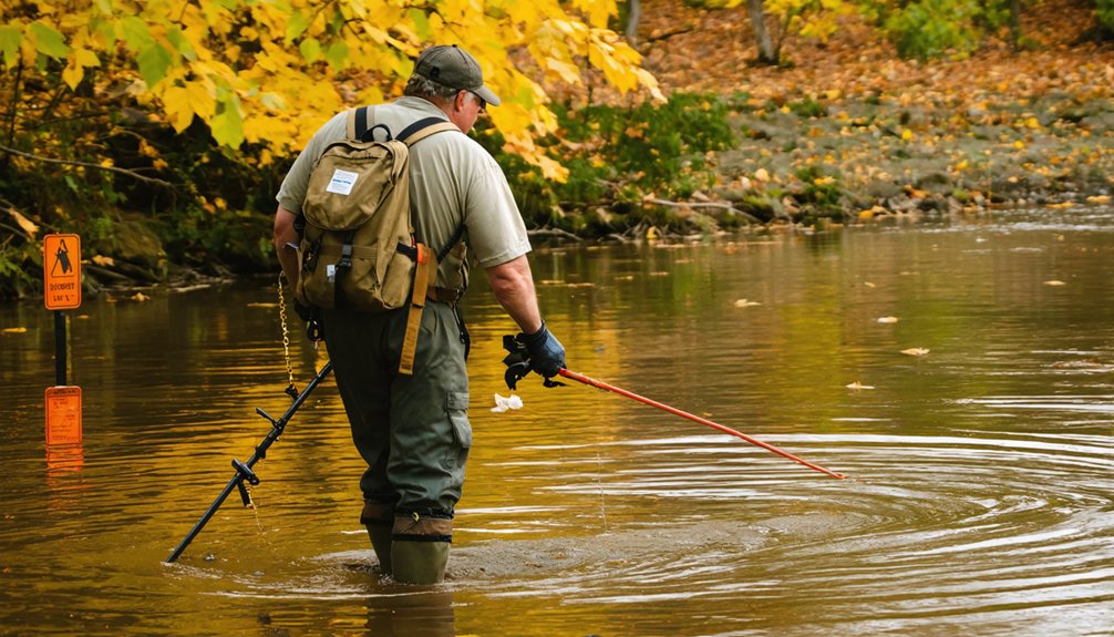 off season beach metal detecting
