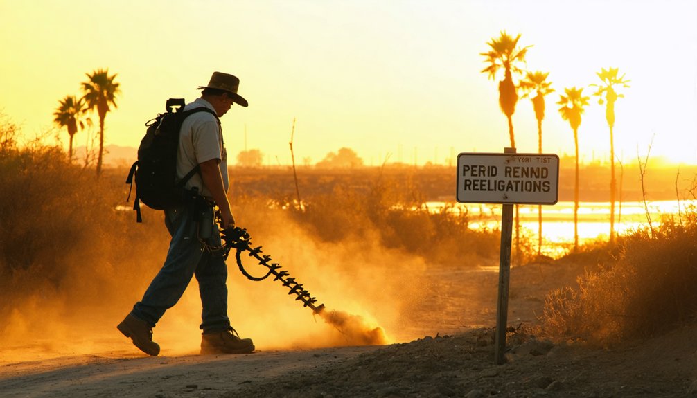 permits parks rules metal detecting