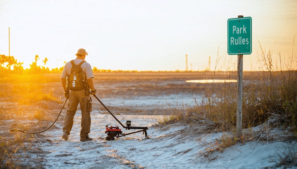 permits parks rules metal detecting