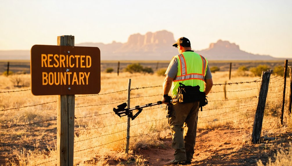 permitted metal detecting restricted zones
