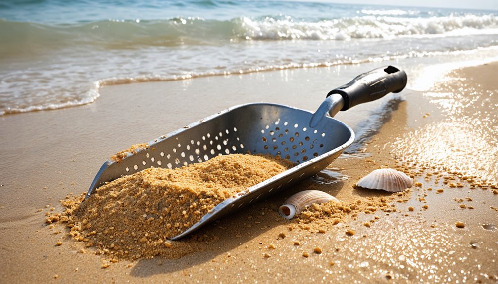 portable metal detection sand scooping