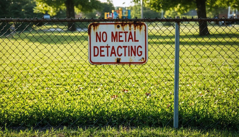 prohibited metal detecting areas