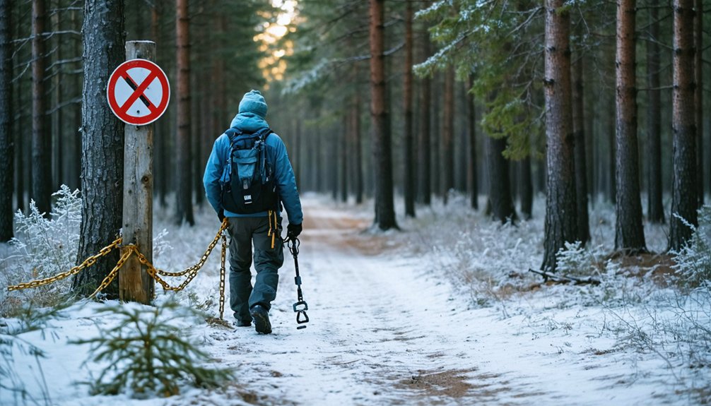 prohibited metal detecting sensitive ecosystem protection