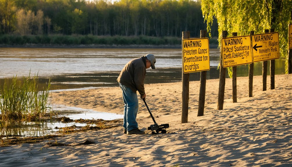 regulated beach metal detecting zones
