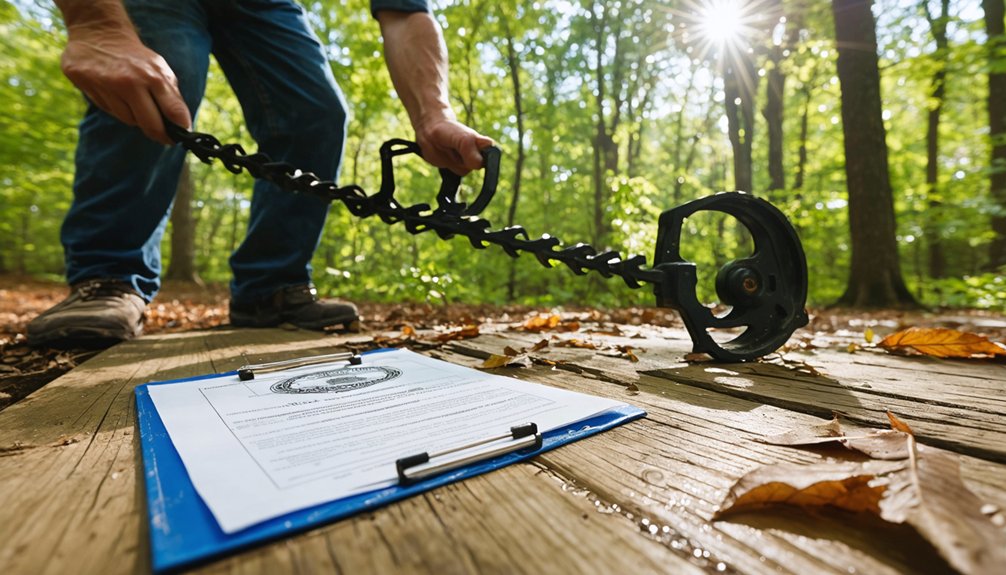 regulated metal detecting authorization process