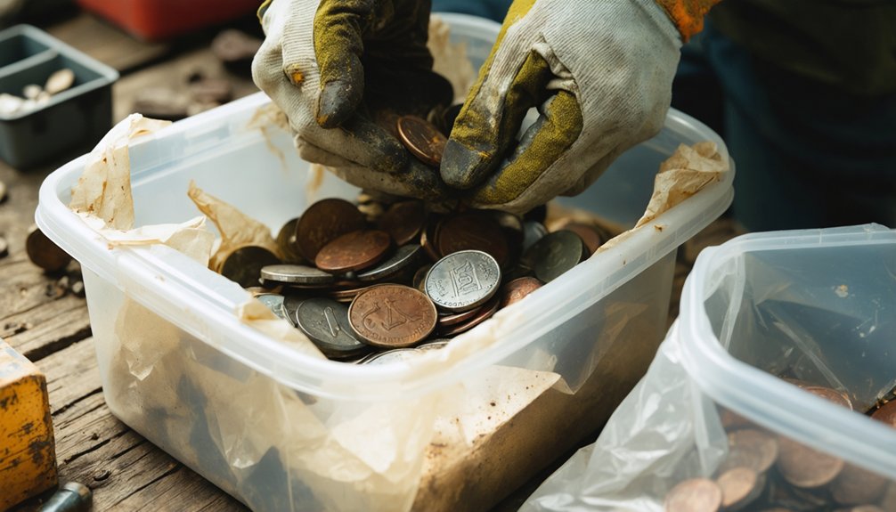 responsibly discard metal detector discoveries