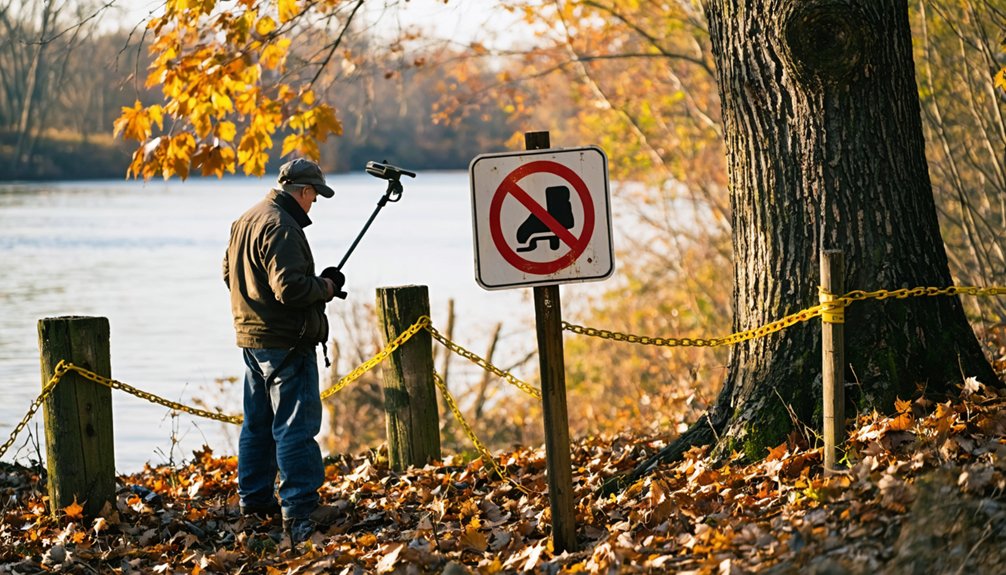 restricted beach metal detecting hours