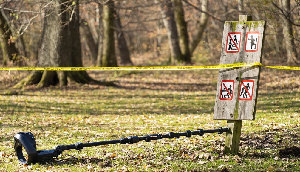 restricted land detecting responsibilities and penalties