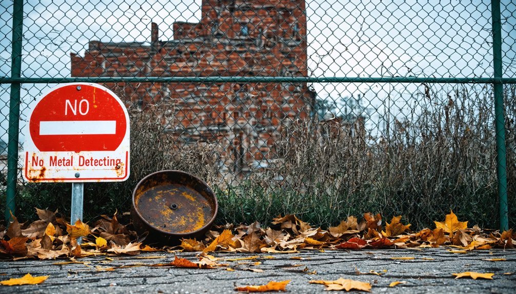 restricted metal detecting activities prohibited