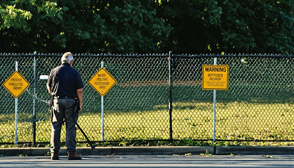 restricted metal detecting authorized permissions required