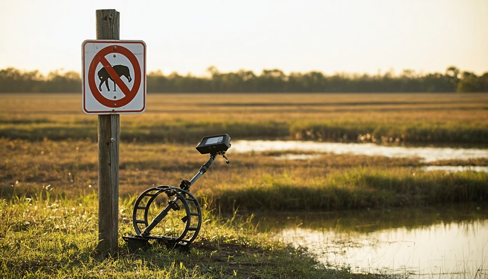 restricted metal detecting on public lands