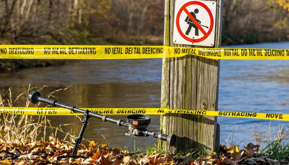 restricted metal detecting public lands