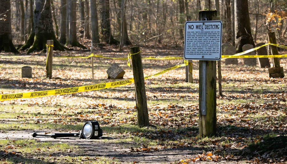 restricted metal detecting site disturbance prohibited