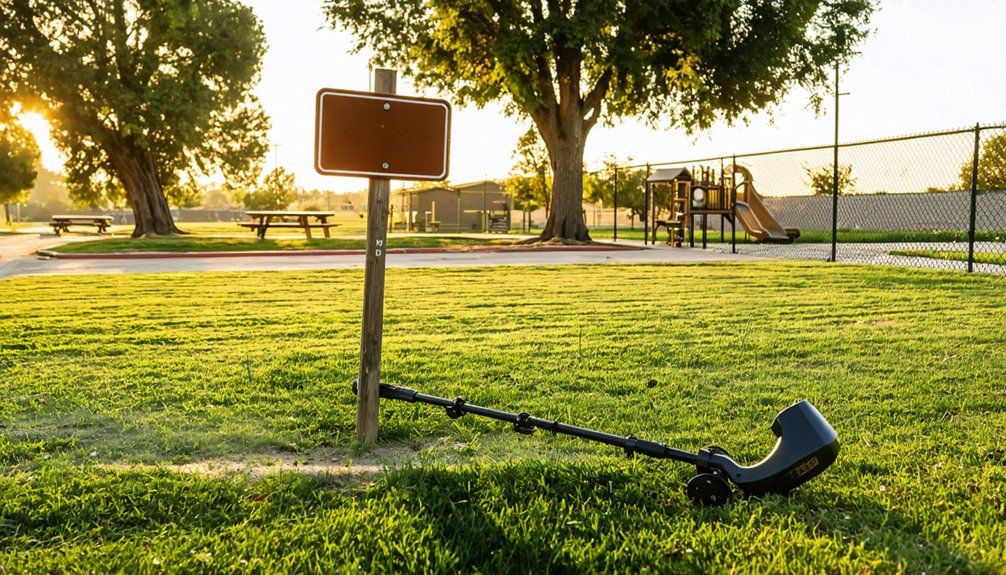 restricted metal detecting zones in parks