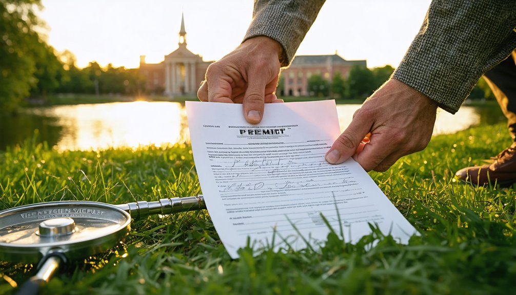 secure proper documentation for metal detecting