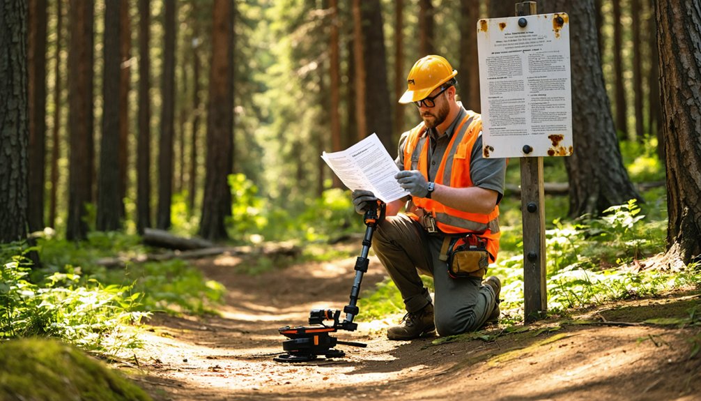 secure proper state land detecting permits