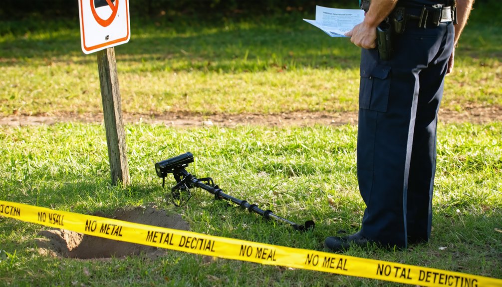 severe consequences for unauthorized metal detecting