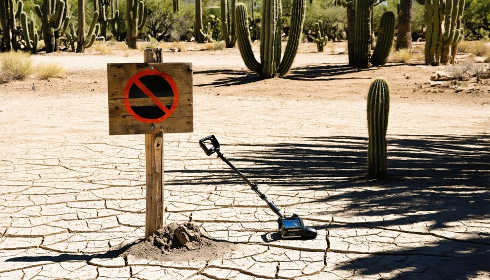 strict metal detecting prohibitions enforced
