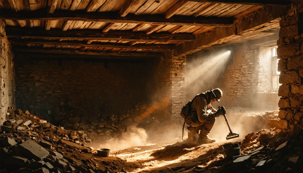 treasure hunting beneath foundations