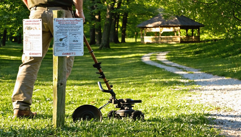 varied metal detecting park policies